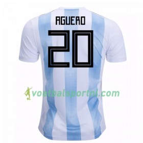 Argentinië Kun Aguero 20 Thuis Shirt WK voetbal 2018
